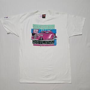 Vintage Colorodans Rod Festival Shirt Hot Rod Festival Car Show White Large Tee